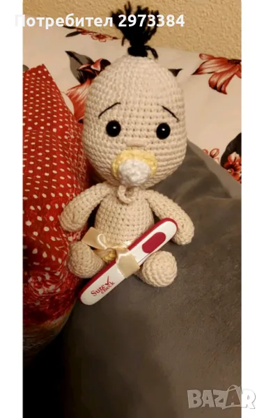 Плетена играчка-бебче, снимка 1