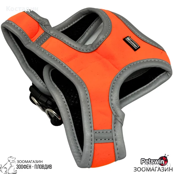 Нагръдник за Куче- XS, S, M, L размер- Оранжева разцветка-Soft Elastic Reflective Vest-Pet-Interest, снимка 1