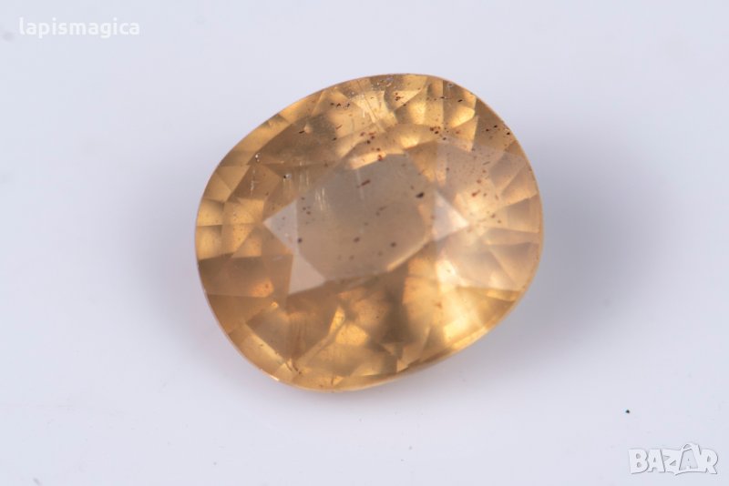 Жълт сапфир 1.27ct нетретиран овал, снимка 1