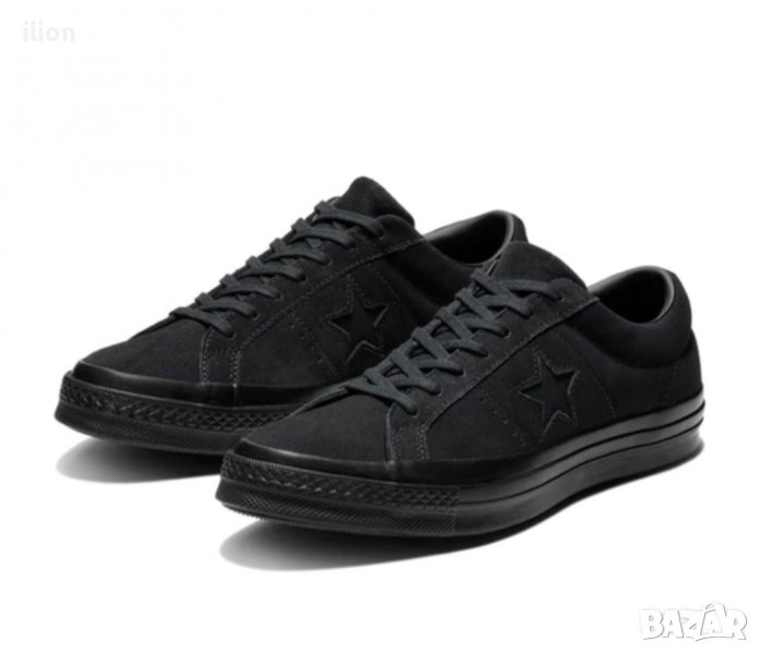 Converse One Star Suede Low Top Triple Black, снимка 1