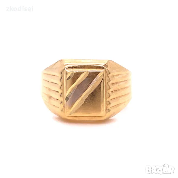 Златен мъжки пръстен 2,92гр. размер:65 14кр. проба:585 модел:29982-5, снимка 1