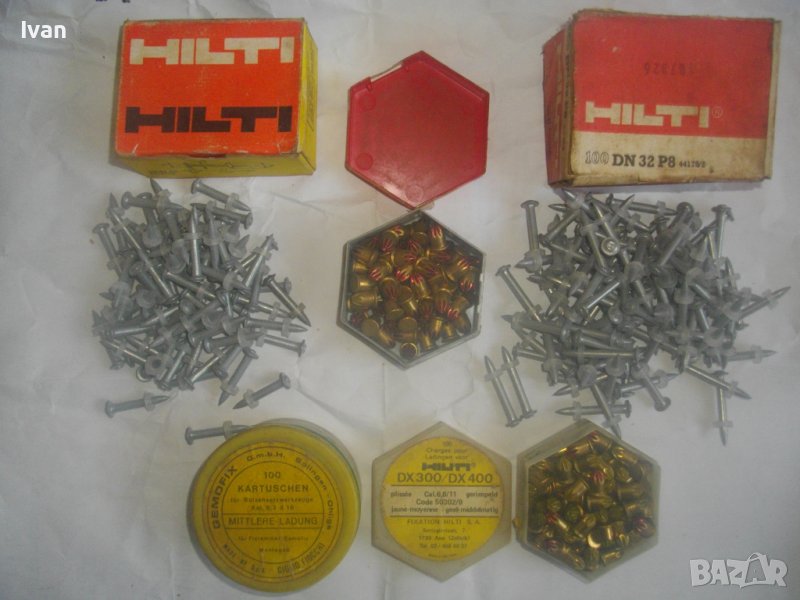Капси Газов Заряд и Пирони За Хилти HILTI Директен Бърз Монтаж в Бетон/Желязо-Оригинални-Старо Качес, снимка 1