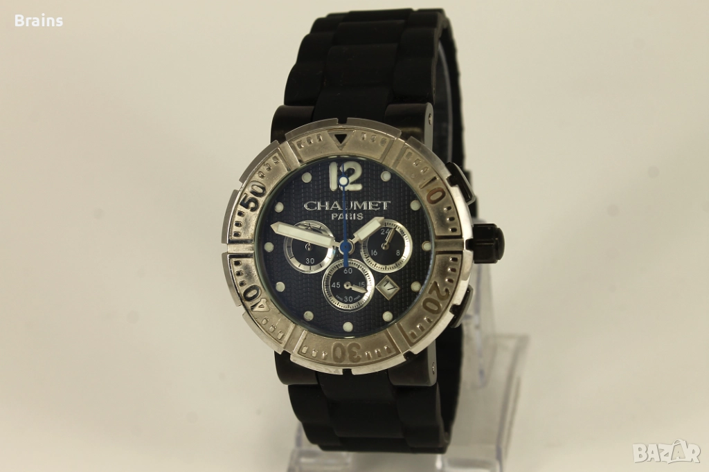 НОВ Мъжки Луксозен Кварцов Хронограф CHAUMET PARIS, снимка 1