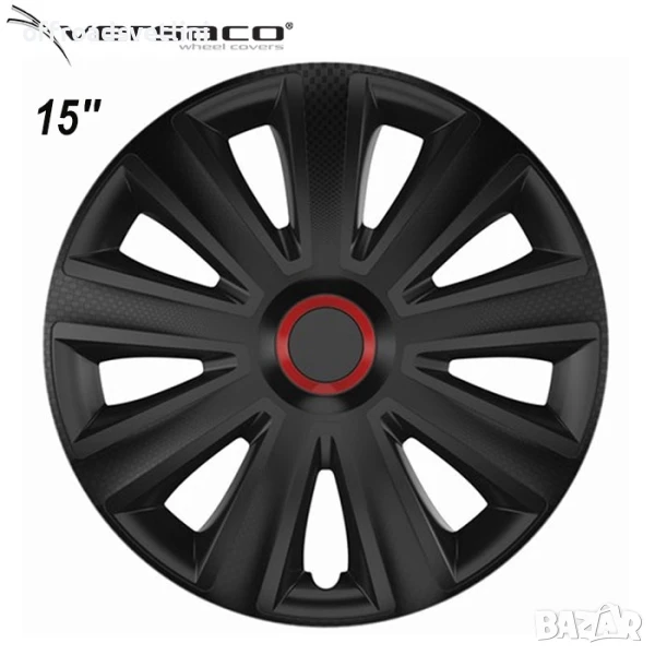 Versaco Slovakia Тасове за джанти 15'' Versaco Carbon Aviator - ЧЕРНИ, снимка 1