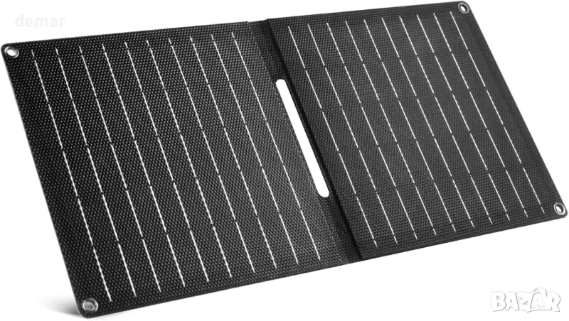 ELECAENTA 15W ETFE соларен панел, зарядно устройство 2 USB порта (USB-A/USB-C), IP68, 450 грама, снимка 1