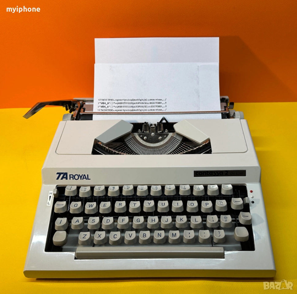 Нова Пишеща Машина Contessa De Luxe Обслужена и Смазана Qwerty Клавиатура , снимка 1