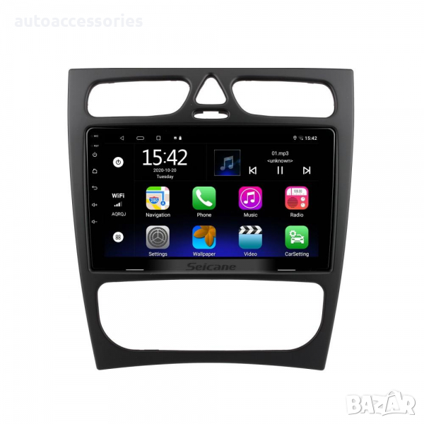 300001155 Мултимедия 9" за Mercedes Benz C-Class W203 с Android 11.1, снимка 1