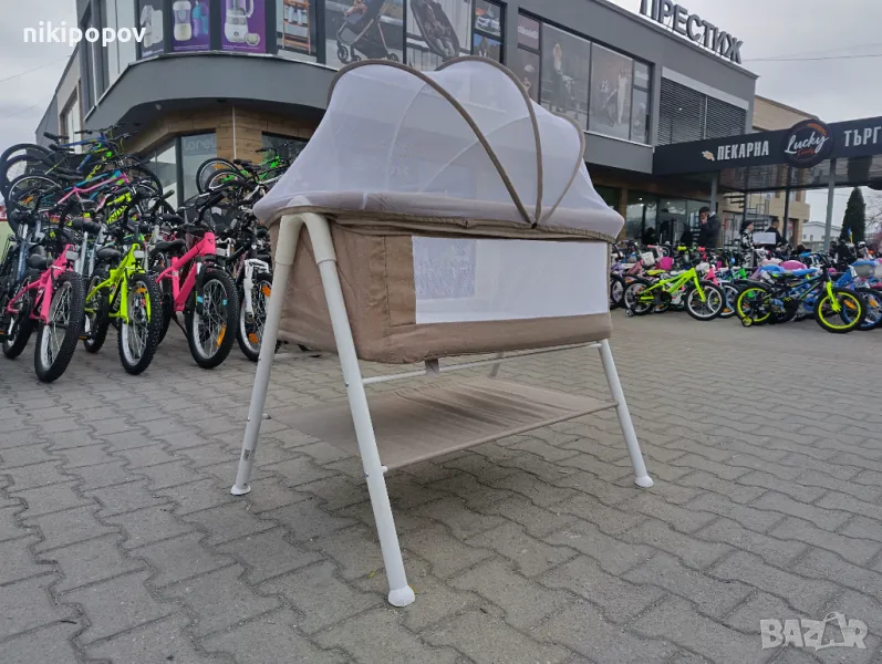 MONI Бебешко легло KALINIHTA бежов, снимка 1