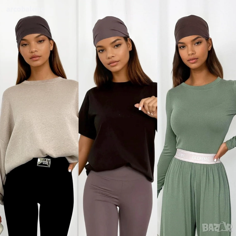 Дамски еластичен шал за глава Clara, 3цвята , снимка 1