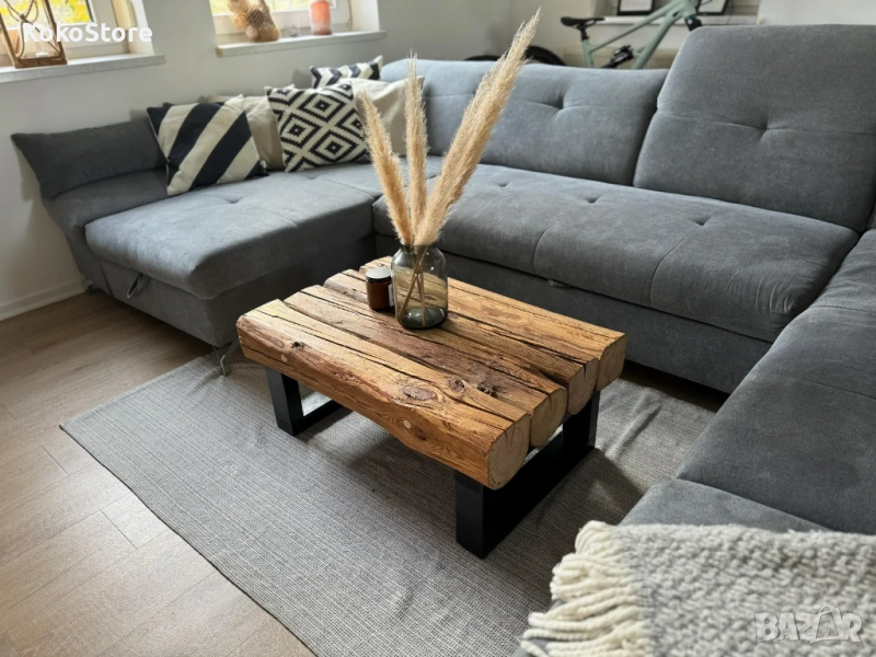 Маса за кафе от старо дърво , снимка 1