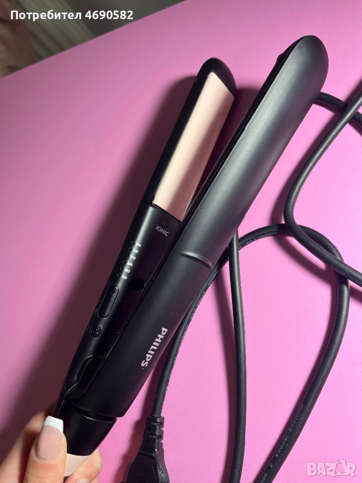 Преса за коса с керамични плочи с кератин, снимка 1