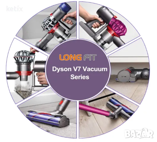 Батерия за Dyson V7, LONGFIT 6500mah SV11 Li-ion, снимка 3 - Други - 48557036