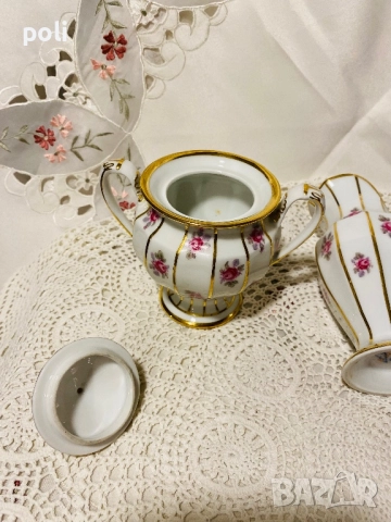 порцеланова захарница каничка за мляко, снимка 6 - Сервизи - 52206063
