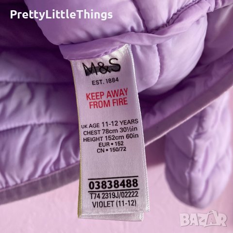 Детско лилаво яке M&S възраст 11-12 г. или 12-13 г., снимка 3 - Детски якета и елеци - 39736118