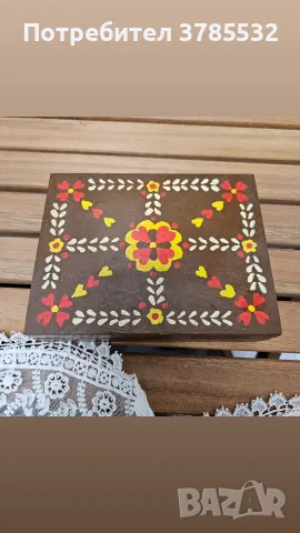 Дървена кутия за карти, снимка 2 - Сувенири от дърво - 56089661