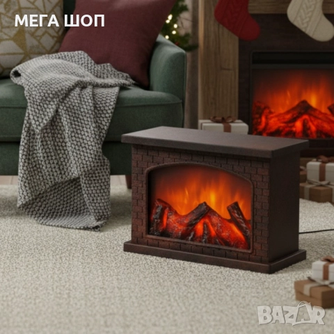 Декоративна LED камина с изкуствен пламък и звук – уют без риск и без отопление, снимка 2 - Декорация за дома - 52586733