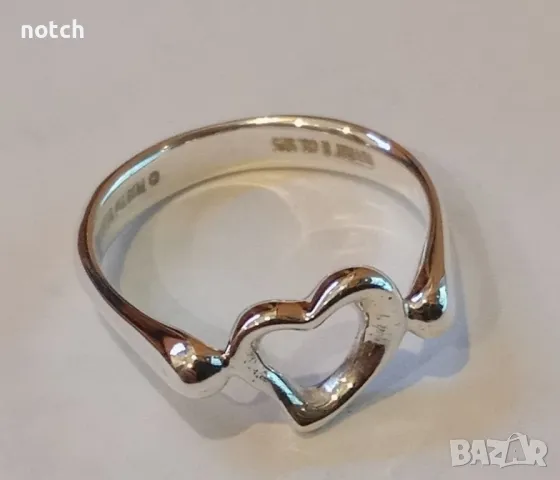 Сребърен пръстен tiffany, снимка 5 - Пръстени - 34493648