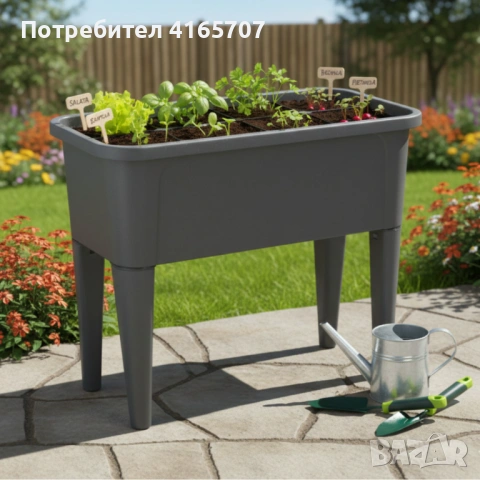 Сива оранжерийна маса с капак - здрава и практична, снимка 2 - Оранжерии - 53642488