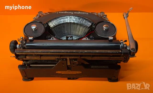 Антична Безшумна Пишеща Машина Remington Noiseless Made in USA Португалска Клавиатура 1931 година !, снимка 6 - Антикварни и старинни предмети - 50071827