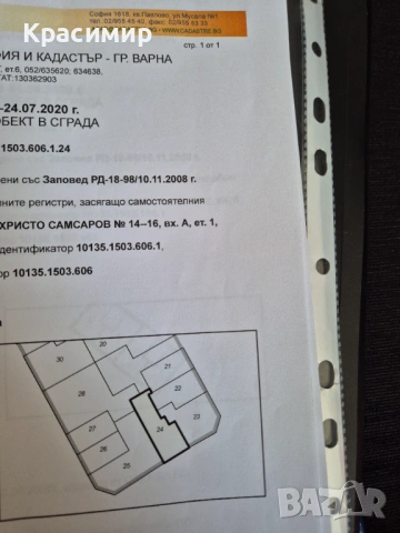 Продавам офис Варна център