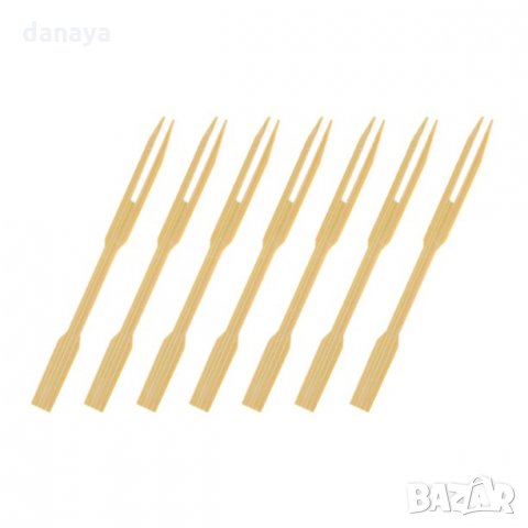 2524 Парти бамбукови вилички за хапки, снимка 10 - Прибори за хранене, готвене и сервиране - 35748438