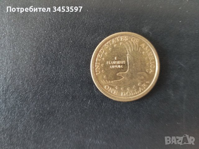 Един долар монета US LIBERTY 2000-P Sacagawea Gold Color Circulated, снимка 2 - Колекции - 40951284