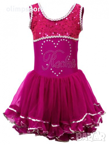 Детско трико с широки презрамки и поличка с пайети, снимка 2 - Детски рокли и поли - 36172195