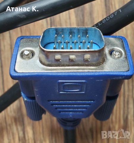 Кабел: VGA -> VGA (мъжко-мъжко), 1.8m - нов, снимка 5 - Други - 52234375
