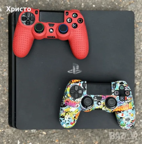 Конзола Sony PlayStation 4 Slim 1TB (PS4) + 2 контролера + 4 игри, снимка 6 - PlayStation конзоли - 55941782