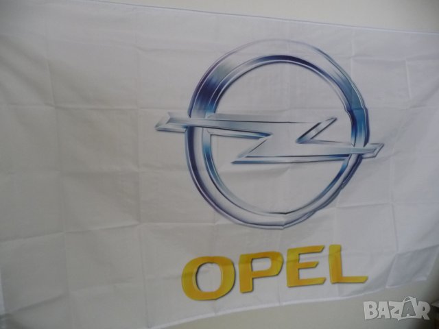 OPEL знаме флаг Opel Корса Астра Кадет Манта фенове готино бяло, снимка 2 - Колекции - 42116338