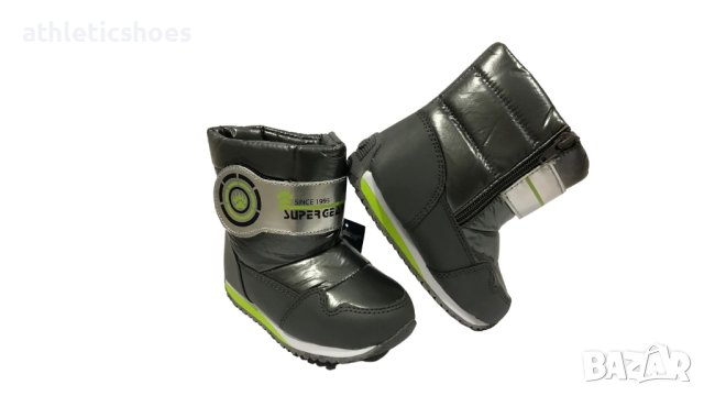 Бебешки апрески в сиво и синьо-1089, снимка 3 - Детски боти и ботуши - 38392704