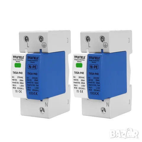AC SPD 1P+NPE 275V 40kA T1+T2 защита от пренапрежение, снимка 2 - Друга електроника - 56005496