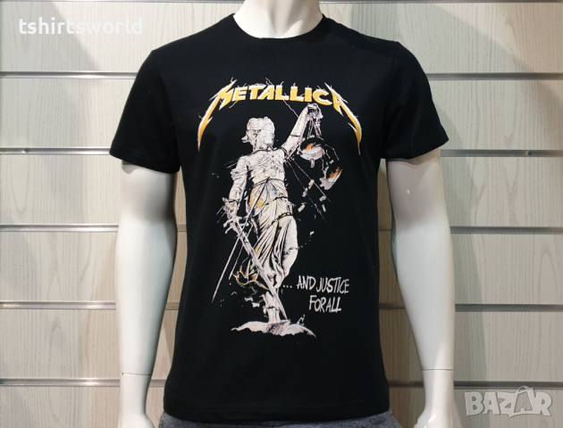 Нова мъжка тениска с дигитален печат на музикалната група METALLICA and justice for all, снимка 6 - Тениски - 36177984