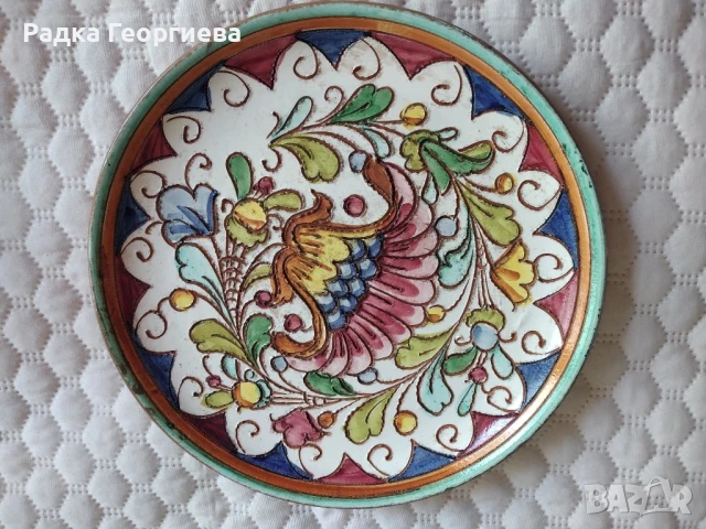 Керамична стенна чиния, снимка 4 - Декорация за дома - 50608259