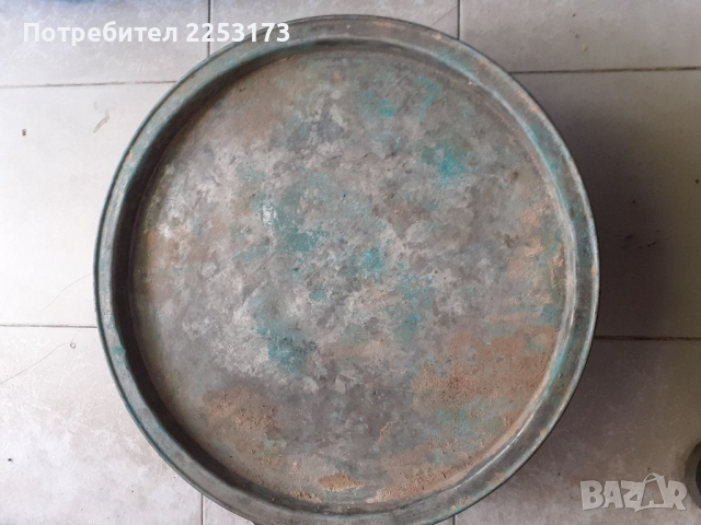 Плитка медна тава-синия с печат долу