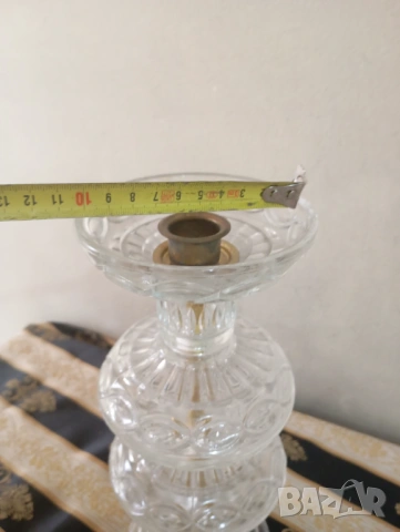 Кристален свещник, снимка 5 - Антикварни и старинни предмети - 53762847