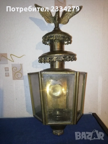 Античен каретен (файтонов/калясков) фенер или лампа изработен от месинг. , снимка 6 - Антикварни и старинни предмети - 53213270