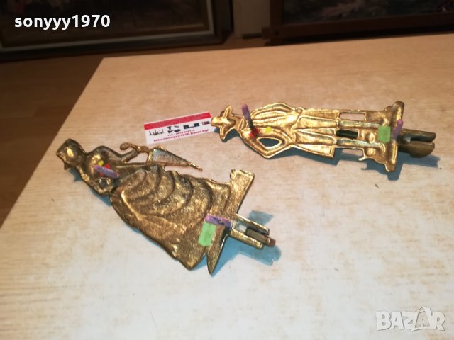 мед/месинг-закачалки мъж/жена 2бр от германия 2809211817, снимка 11 - Антикварни и старинни предмети - 34283743