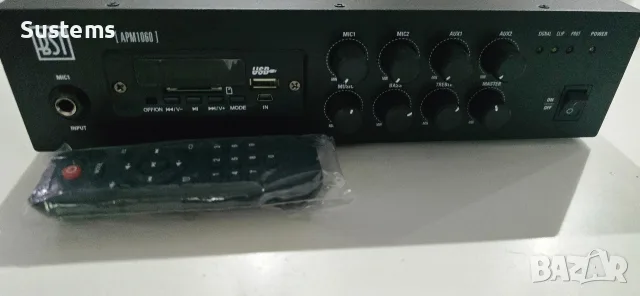 Усилвател BST APM1060 –  60 W, с USB, SD, BLUETOOTH, FM, снимка 2 - Ресийвъри, усилватели, смесителни пултове - 56182526