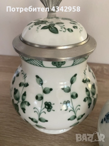 Комплект от 3 броя Royal Tettau Alt-Tettau Anno 1800 – винтидж порцеланови бирени халби.1960-1970г., снимка 3 - Други ценни предмети - 55791396