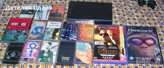 Аудио касети с рап, поп, рок, италианска и техно музика и саундтракове