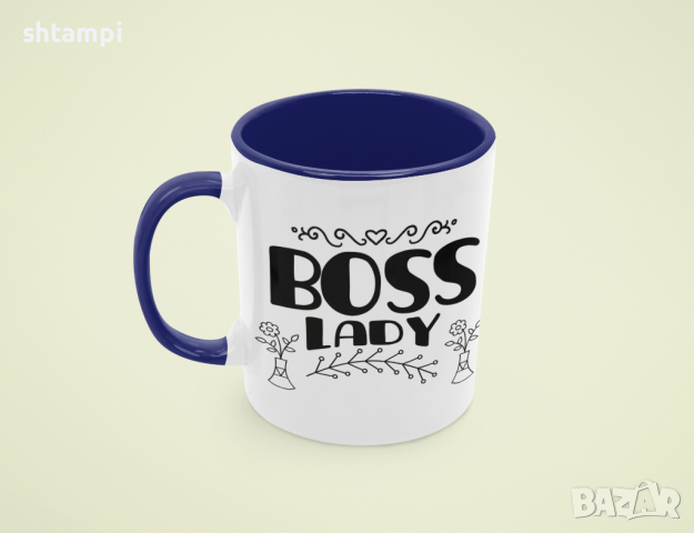 Чаша Boss Lady Любов,Подарък,Рожден Ден,Изненада,Мама,Майка,Обич,Празник,, снимка 2 - Чаши - 36342370