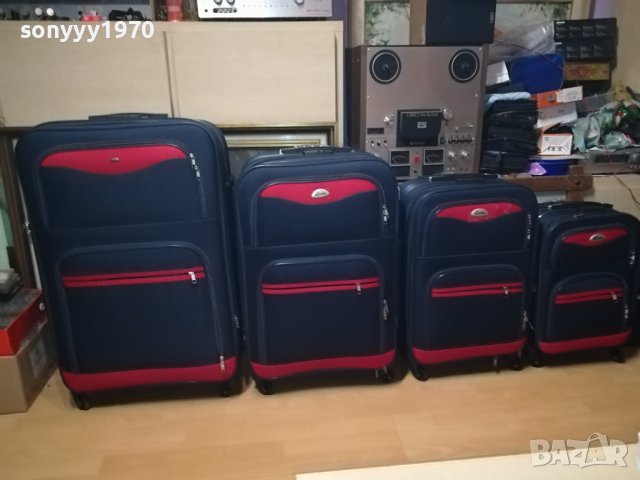 куфари-4бр комплект с колелца и телескопична дръжка 1008231051, снимка 3 - Куфари - 41812231