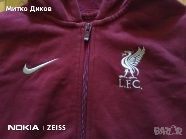 Ливърпул суитчер детски около 10г. дете марков на Найк, снимка 2 - Футбол - 51423109