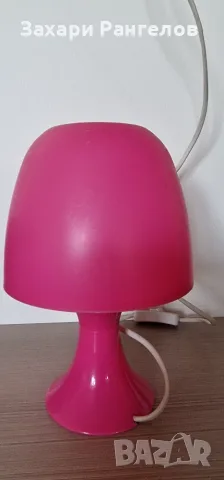 💡 Розова настолна лампа IKEA LAMPAN с LED крушка, снимка 5 - Настолни лампи - 56130013
