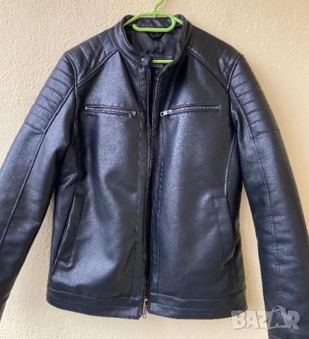 Мъжко кожено яке с подплата — М, снимка 7 - Якета - 52900717