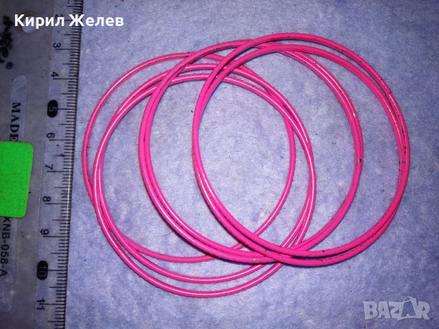 КОМПЛЕКТ МОМИЧЕСКИ МОДНИ РОЗОВИ СТОМАНЕНИ АРТ ГРИВНИЧКИ 37501, снимка 4 - Гривни - 40837179