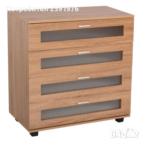 Скрин Puzzle-home HM9880, ПДЧ, Сонома, 4 чекмеджета, 80Χ40Χ83Hcm., снимка 1