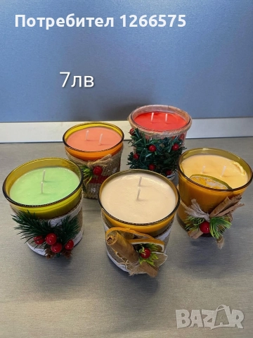 Ръчно изработени Коледни свещи, снимка 4 - Декорация за дома - 52734688