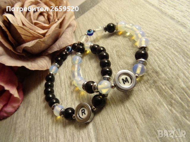 Гривни за двойки от естествени камъни, снимка 3 - Гривни - 39754178